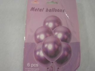 GLOBO 6PCS METALIZADO METAL BALLONS LILA