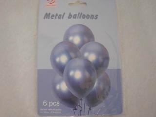 GLOBO 6PCS METALIZADO METAL BALLOONS AZUL