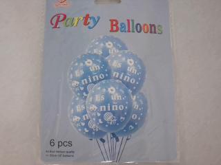 GLOBO 6PCS ES UN NIÑO PARTY BALLOONS AZUL