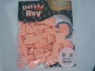GLOBO DEL REY NRO 9 NARANJA CANDY X 25UNI
