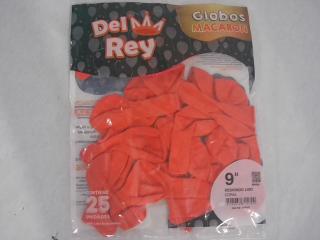 GLOBO DEL REY NRO 9 CORAL PASTEL X 25UNI