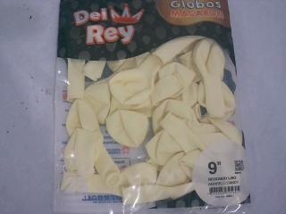 GLOBO DEL REY NRO 9 AMARILLO CANDY X 25UNI