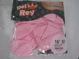 GLOBO DEL REY N° 16 ROSA CANDY X 12UNI