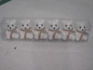 ADORNO NAVIDEÑO OSO POLAR X 6