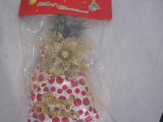 ADORNO NAVIDEÑO BOLSA DECORADA