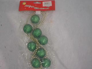 ADORNO NAVIDEÑO GLOBOS CON CADENA
