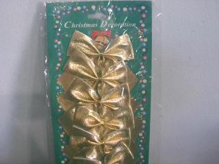 ADORNO NAVIDEÑO MOÑO X6UNID 10CM 20832