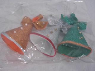 CAMPANAS NAVIDEÑAS DE GOMA EVA X3