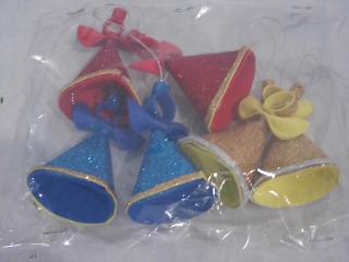 CAMPANAS NAVIDEÑAS DE GOMA EVA X6