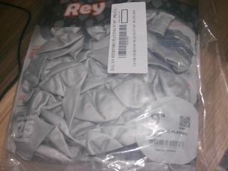 GLOBO DEL REY 9LTS PLATINO X25UN PLATEADO