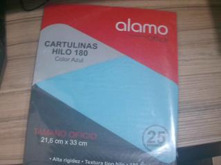 CARTULINA DE HILO OFICIO X 25 AZUL