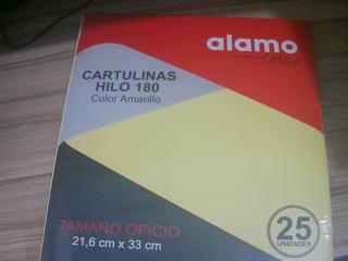 CARTULINA DE HILO OFICIO X UNI AMARILLO