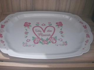 BANDEJA DE MELAFORM RECT. CON FRASE