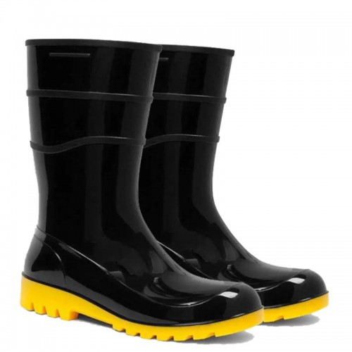 BOTA DE GOMA NEGRO CAÑO CORTO WORK FLEX