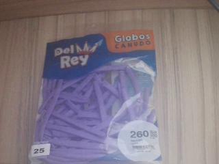 GLOBO DEL REY CANUDO X 25UNID LILA 