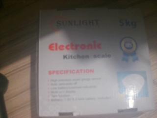 BALANZA PARA COCINA C/ BOWL 5KG SUNLIGHT