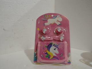 BILLETERA INFANTIL C/ EVILLA Y AGOGO 5PC UNICORNIO