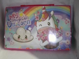 CARTUCHERA 86PCS DISEÑO UNICORNIO