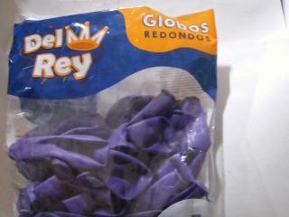GLOBO DEL REY 9LTS LILA X 50 UNID.