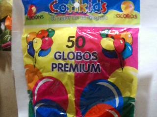 GLOBO BRILLOSO X 50 DORADO KOTIKIDS 12L