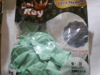 GLOBO DEL REY PERLADO NRO 9LTS X25 VERDE CANDY