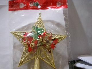 ADORNO NAVIDEÑO PUNTA ESTRELLA MERRY 18CM 
