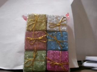 ADORNO NAVIDEÑO CAJITAS DE REGALO X6