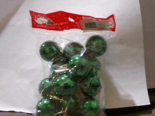 ADORNO NAVIDEÑO ESFERAS X6 5CM VERDE 