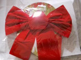 ADORNO NAVIDEÑO MOÑO LISO X1 23X30CM 
