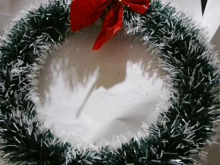 ADORNO NAVIDEÑO CORONA CON MOÑO 30CM 