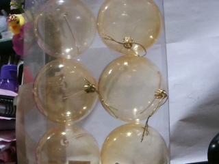 ADORNO NAVIDEÑO ESFERAS X6 TRASPARENTE 9CM