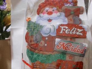 ADORNO NAVIDEÑO PAPA NOEL C/LUZ 25X31CM 
