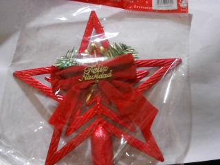 PUNTA ESTRELLA FELIZ NAVIDAD 19CM 