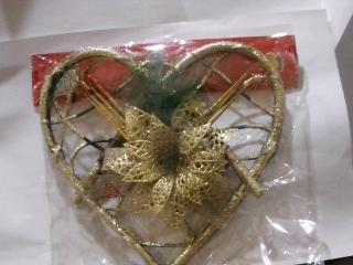 ADORNO NAVIDEÑO CORAZON 20CM CHR-202B