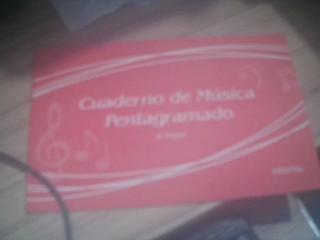 CUADERNO DE MUSICA PENTAGRAMADO 