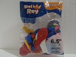 GLOBO DEL REY 6.5LTS COLORES SURTIDOS X 50UNID.