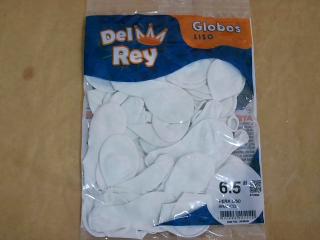 GLOBO DEL REY 6.5LTS BLANCO X 50 UNID.