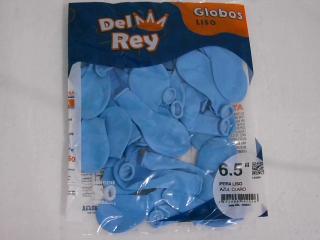 GLOBO DEL REY 6.5LTS CELESTE X 50 UNID.
