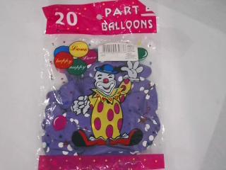 GLOBO A MOTAS LILA X 20PCS