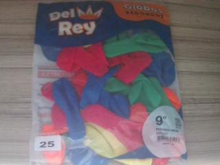 GLOBO DEL REY 9LTS NEON X 25 UNID