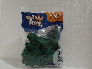 GLOBO DEL REY 9LTS VERDE X 50 UN