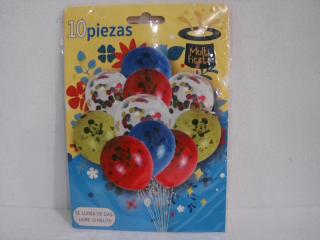 GLOBO CON DISEÑO MICKEY MOUSE X 10PCS