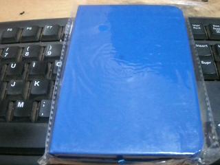 AGENDA TAPA DURA CUERINA A6-6-AZUL 10X14CM