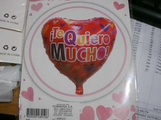 GLOBO CORAZON "TE QUIERO MUCHO"