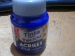 ACRILEX P/ TELA 37ML AZUL ULTRAMAR MATE.