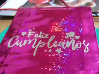 BOLSO DE REGALO BRILLOSO FELIZ CUMPLEAÑOS