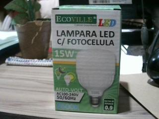 FOCO C/FOTOCELULA 15W ECOVILLE 