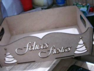 BANDEJA NAVIDEÑA MDF 50X20