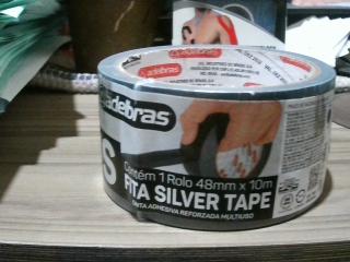 CINTA NEGRA SILVER TAPE 48MMX10M 
