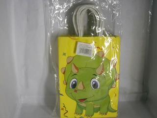 BOLSO DE CARTON 21X15CM X12UN DINO